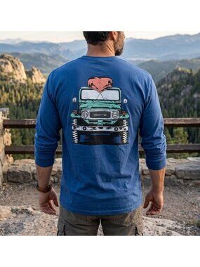 Properly Tied Long Sleeve T-Shirt 100% Pima Cotton Mens XXL 2XL Adventure Awaits